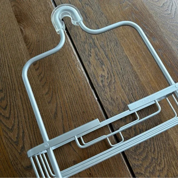 Zenna Home Rustproof Hanging Shower Caddy Satin Chrome Sturdy Metal - Picture 5 of 11